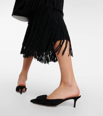 Mules Portofino 55 en daim | Gianvito Rossi