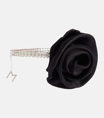 Floral-appliqué crystal-embellished choker | Magda Butrym