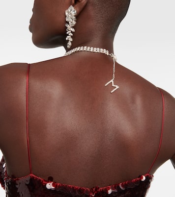 Floral-appliqué crystal-embellished choker | Magda Butrym