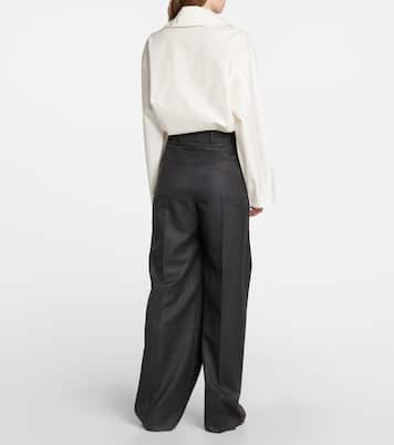 High-Rise-Hose Roan aus Wolle | The Row