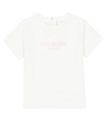 Baby logo cotton jersey T-shirt | Balmain Kids