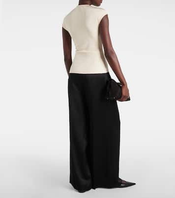 Paola gathered jersey top | Tove