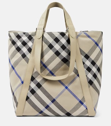Tote Large en jacquard a cuadros | Burberry