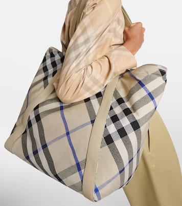 Tote Large en jacquard a cuadros | Burberry