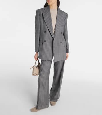Pantaloni a gamba larga in lana vergine  | Brunello Cucinelli