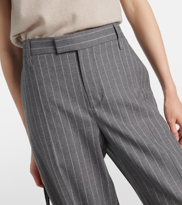 Pantaloni a gamba larga in lana vergine  | Brunello Cucinelli