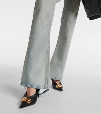 Mules Square Knife BB 80 en cuir | Balenciaga