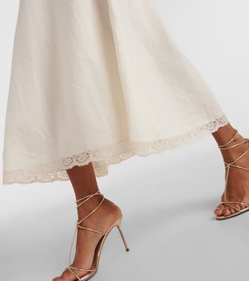 Abito midi Clarice con pizzo | Rixo