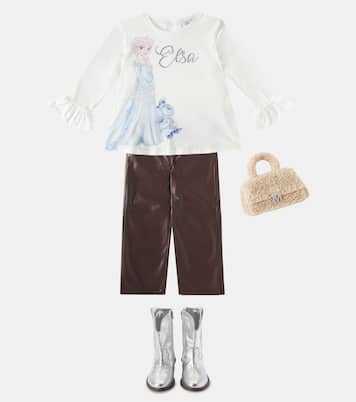 Pantaloni regular in similpelle | Monnalisa