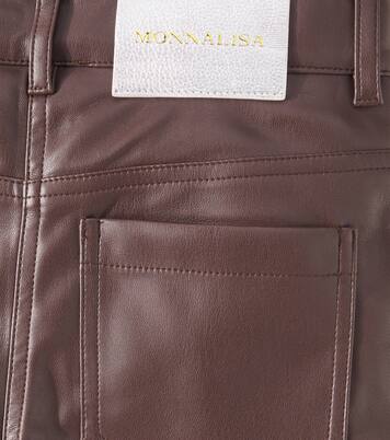 Pantaloni regular in similpelle | Monnalisa