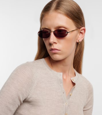 Fendi First Crystal oval sunglasses | Fendi