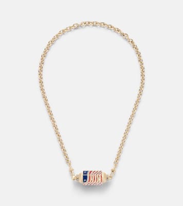 Collier USA en or 18 ct, émail et diamants | Marie Lichtenberg