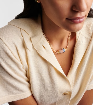 Collier USA en or 18 ct, émail et diamants | Marie Lichtenberg