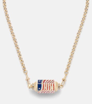 Collier USA en or 18 ct, émail et diamants | Marie Lichtenberg
