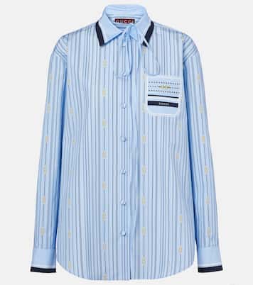 Camisa de algodón a rayas con Horsebit | Gucci