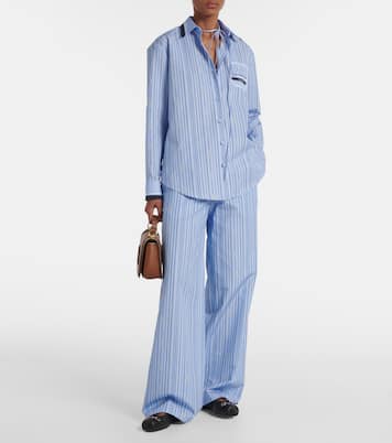 Camisa de algodón a rayas con Horsebit | Gucci