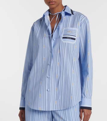 Camisa de algodón a rayas con Horsebit | Gucci