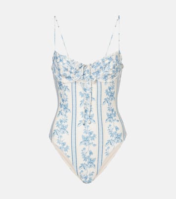 Costume intero Ebano a fiori | Agua by Agua Bendita