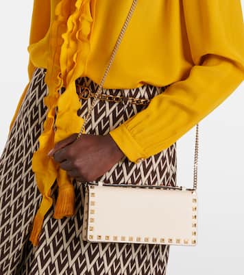 Portefeuille à chaîne Rockstud en cuir | Valentino Garavani