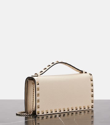 Portefeuille à chaîne Rockstud en cuir | Valentino Garavani