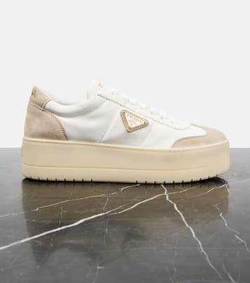 Sneakers in pelle con platform | Prada