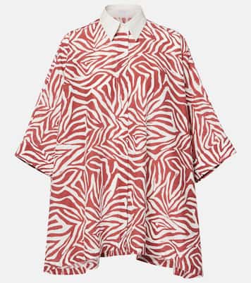 Camicia in cotone e seta con stampa | Brunello Cucinelli