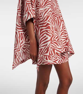 Camicia in cotone e seta con stampa | Brunello Cucinelli