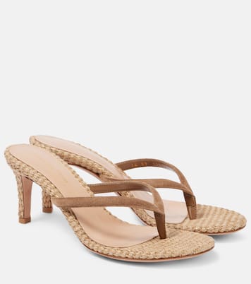 Pantoletten 70 mit Veloursleder | Gianvito Rossi