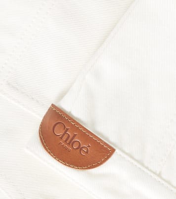 Logo embroidered denim vest | Chloé Kids