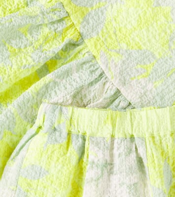 Top e shorts in cotone con stampa | Il Gufo