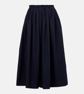Falda midi Chiara en popelín de algodón | Gabriela Hearst