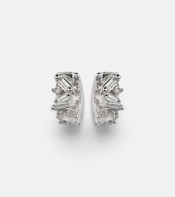 Boucles d'oreilles Frenzy en or blanc 18 ct et diamants | Suzanne Kalan