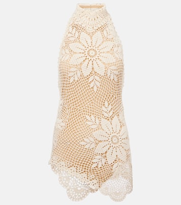 Top en crochet de coton à fleurs | Magda Butrym