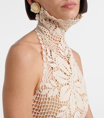 Top en crochet de coton à fleurs | Magda Butrym