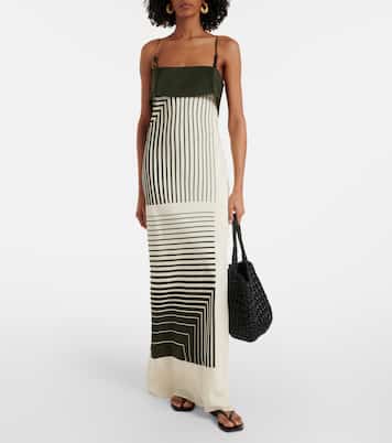 Leilana striped silk maxi dress | SIR