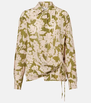 Blouse imprimée en soie  | Victoria Beckham