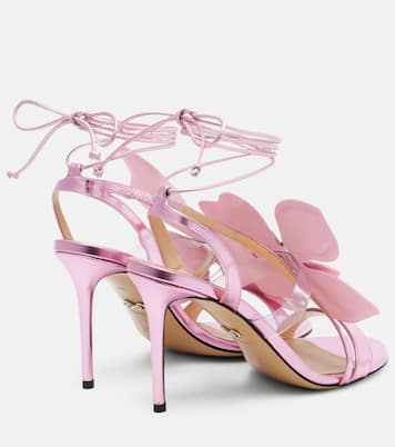 Orchid 95 floral-appliqué leather sandals | Mach & Mach