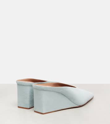Mules Cube 75 in suede con zeppa | Alaïa
