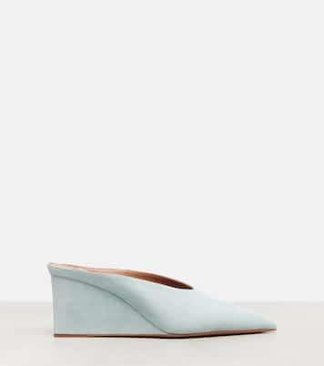 Mules Cube 75 in suede con zeppa | Alaïa