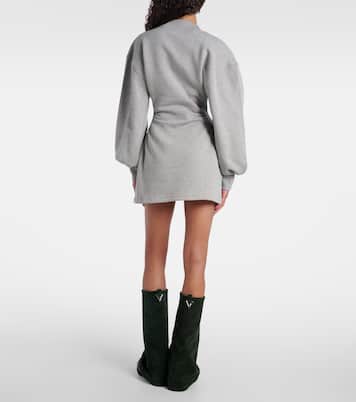 Miniabito Peplum in pile di cotone | The Attico