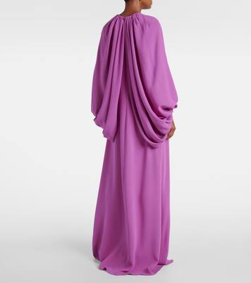 Draped silk-blend gown | Oscar de la Renta