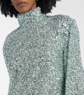 Gina sequined feather-trimmed minidress | Taller Marmo