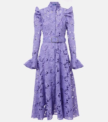 Abito midi Aliyah in pizzo | Leo Lin