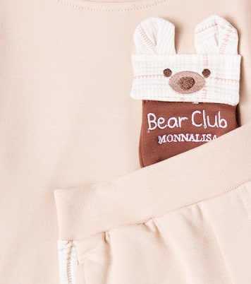 Baby bow-detail sweatshirt and sweatpants set | Monnalisa