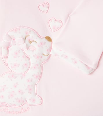 Baby Bestickter Strampler aus Baumwolle | Monnalisa