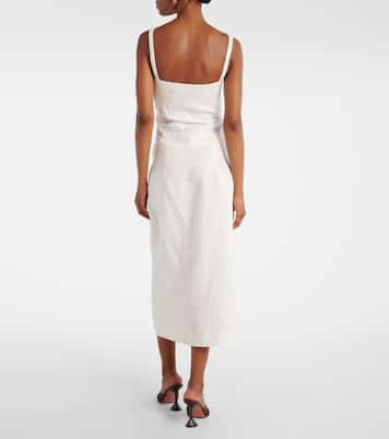 Top Alessandra brodé en lin | SIR