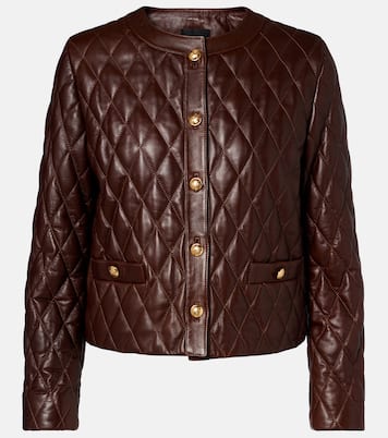 Amy cropped quilted leather jacket | Nili Lotan