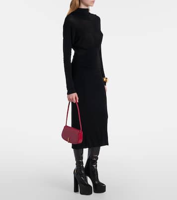 Nico leather platform knee-high boots | Saint Laurent