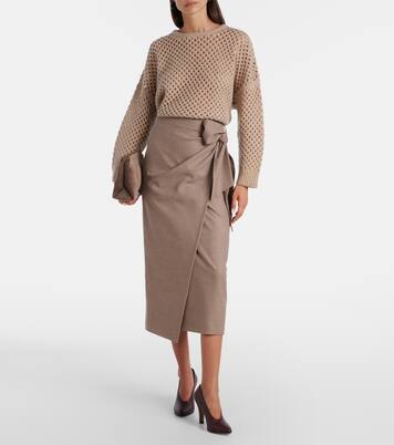 Falda envolvente Bingo en mezcla de cachemir | Max Mara