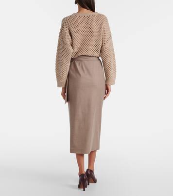 Falda envolvente Bingo en mezcla de cachemir | Max Mara